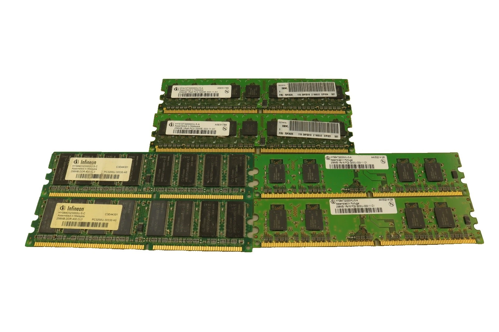 DIMM Computer Memory (RAM 256 MB Capacity per Module) 6 Modules