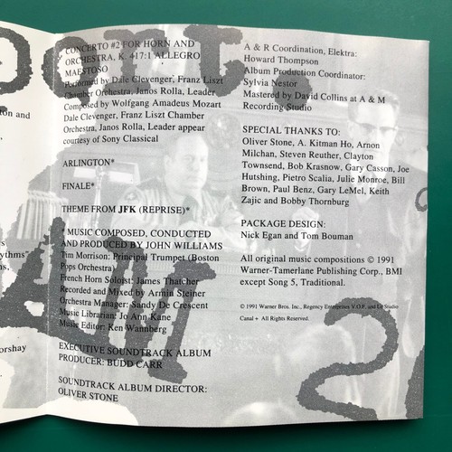 John Williams JFK Film Soundtrack CD Oliver Stone John F. Kennedy Costner Oldman - Picture 8 of 13