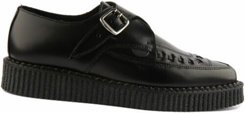 UNDERGROUND Apollo Unisexe Cuir Creeper Chaussures en Noir Taille UK 3 - 12 - Picture 2 of 12