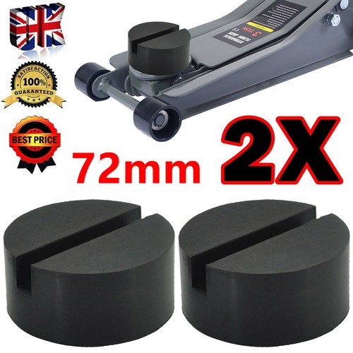 2X Car Rubber Pad Block Hydraulic Ramp Jacking Trolley Jack Adapter Lifting 72mm - Picture 2 of 9