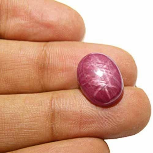 VIETNAM Star Ruby 12.43 Cts Natural Untreated Deep Purplish Red Oval - Picture 3 of 3