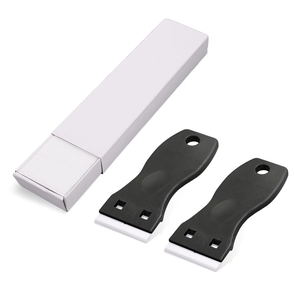 2 Plastic Razor Blade Scraper 100Pcs Blades Adhesive Sticker Decal Removal Tools - Image 2 of 4