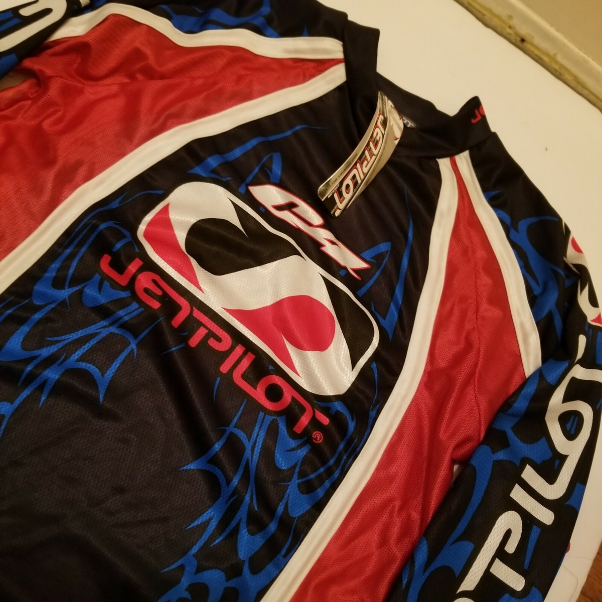 JetPilot Jersey Mens Small Blue Red Motocross Bike Mesh Australia