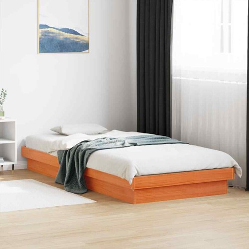 Massivholzbett LEDs Holzbett Bett Bettgestell Lattenrost Schlafzimmerbett - Bild 6 von 62