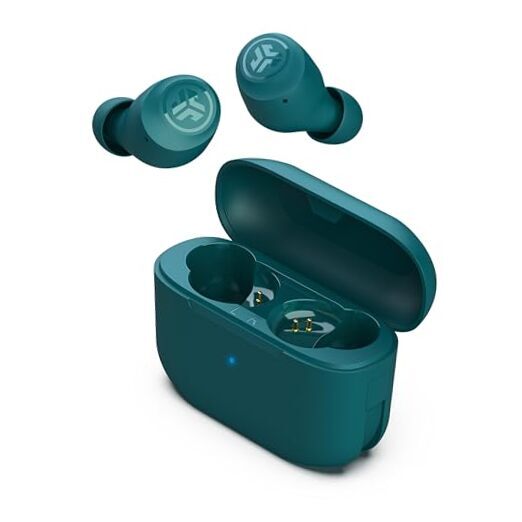 Go Air True Wireless Bluetooth Earbuds + Charging Case, Dual Connect, Teal Pop
