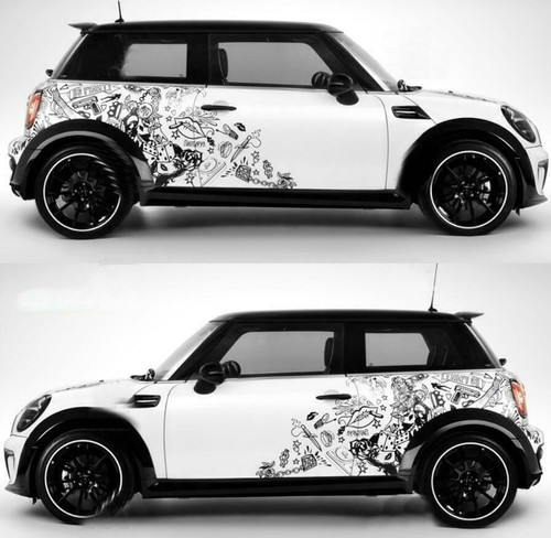 Graphics Graffiti Car Door Sticker Kit For Mini Cooper Coupe Wheel Fender Decals - Picture 3 of 3