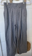 Vintage 90s Carole Little Black Striped Straight Leg Casual Pants Size Small