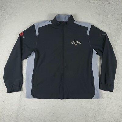 Callaway Jacket Mens Large Black Tour Odyssey Full Zip Up