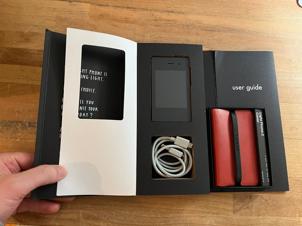 Light Phone II - Light Phone 2 - Night Black w/ Accessories (Bundle) Fast Ship!