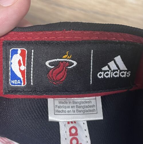 MIAMI HEAT NBA Adidas Hat OSFA Black, Red, & White Snapback Cap 2014 UC - Picture 18 of 21