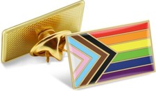 Pride Lapel Pins - LGBT Rainbow Progressive Pin Brooch Badge