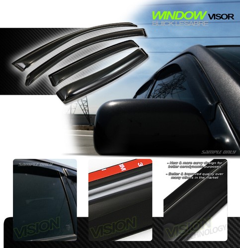Rain/Wind Guard Dark Vent Shade Deflector Window Visors For 00-05 Buick Lesabre - Picture 2 of 2