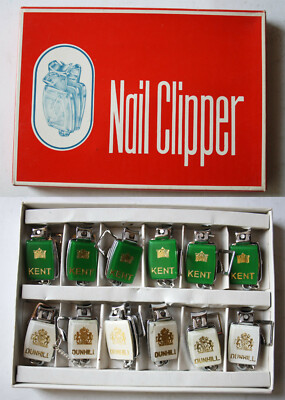 12X RARE VINTAGE 70'S KENT DUNHILL NAIL CLIPPERS KEY CHAIN NEW +