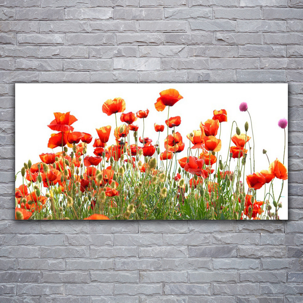 Tableau coquelicots 120x60 cm pour habiller un mur vide sans faire de grands travaux