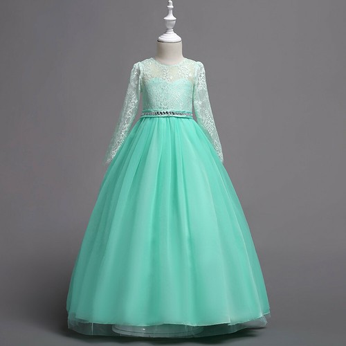 Wedding Party Flower Girls Long Dress Bridesmaid Pageant Christmas Evening Gown - Picture 11 of 228