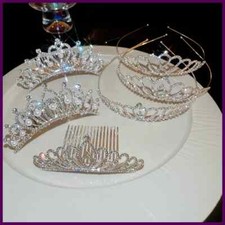 Rhinestone Crystal Hair Comb Crowns For Women Queen Headbands Princess Hair