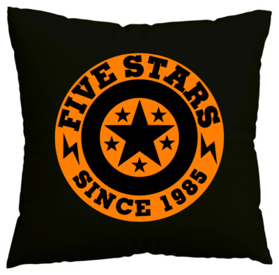 Kissenbezug FIVE STARS SINCE 1985 COLLEGE TEAM SHIRT USA AMERIKA Schwarz 600897