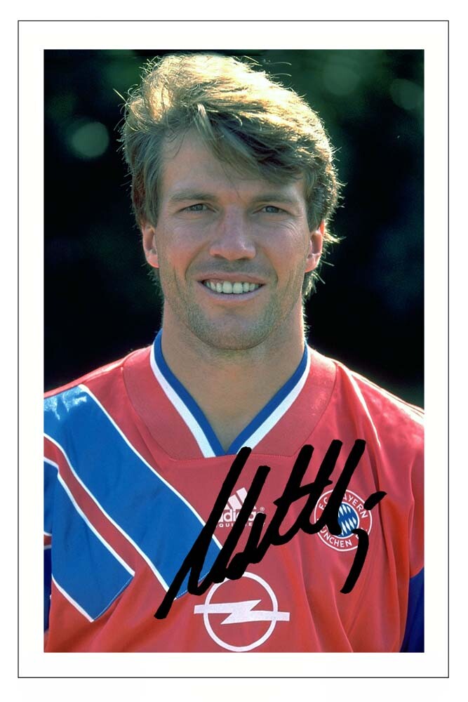 Photo Dédicacée Lothar Matthäus – Légende Du Football Allemand (8x11, Originale, Signée En Personne)