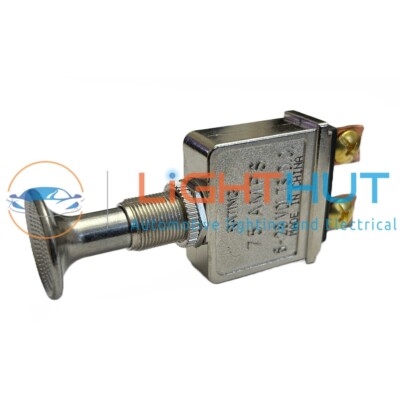 12V 75A Heavy Duty Metal Chrome Push Pull On Off Switch Classic Car Van ...