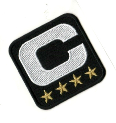 2024 SEASON GENERIC CAPTAINS FOUR 4-    -STAR WHITE-C BLACK stick-on C-PATCH