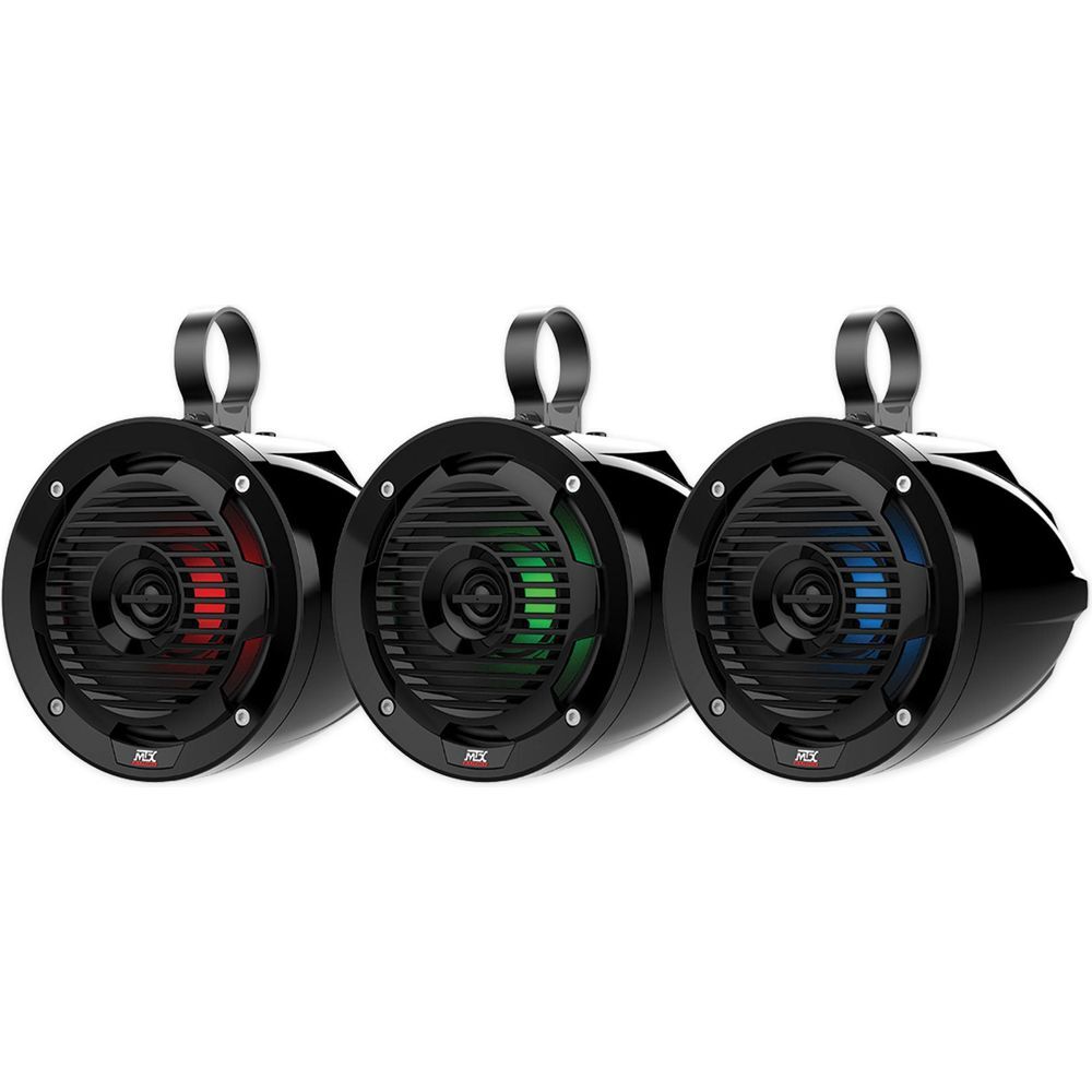 2 Светодиодные колонки MTX MUD65PL 65 мощностью 100 Вт 2 Светодиодные колонки Memphis Audio 65