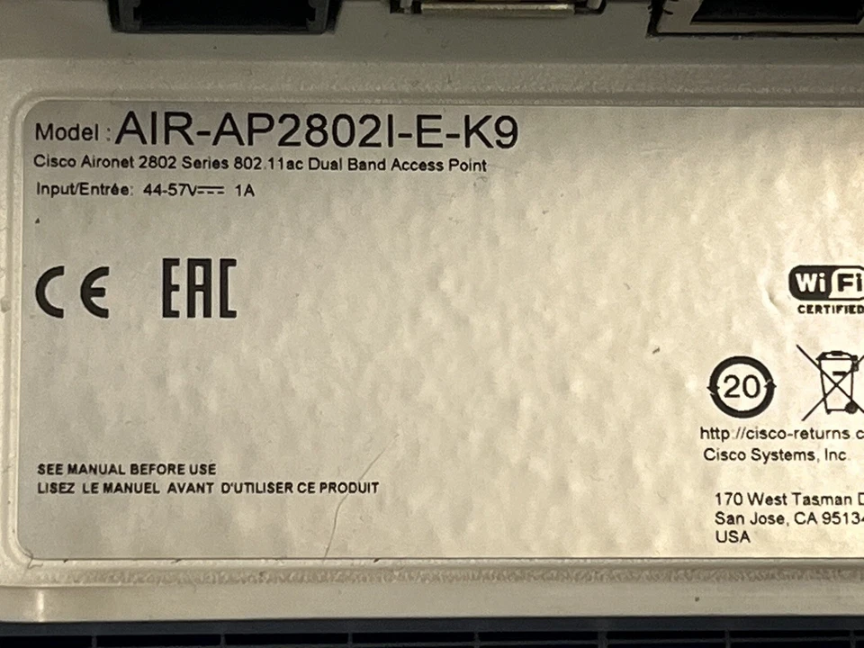 Cisco AIR-AP2802I-E-K9 Wireless Access Point - Image 3 of 3