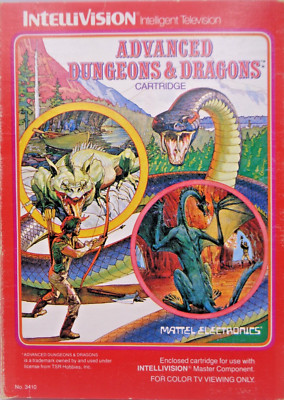 INTELLIVISION -- ADVANCED DUEGEONS & DRAGONS (MATELL ELECTRONICS) #U.S. RELEASE