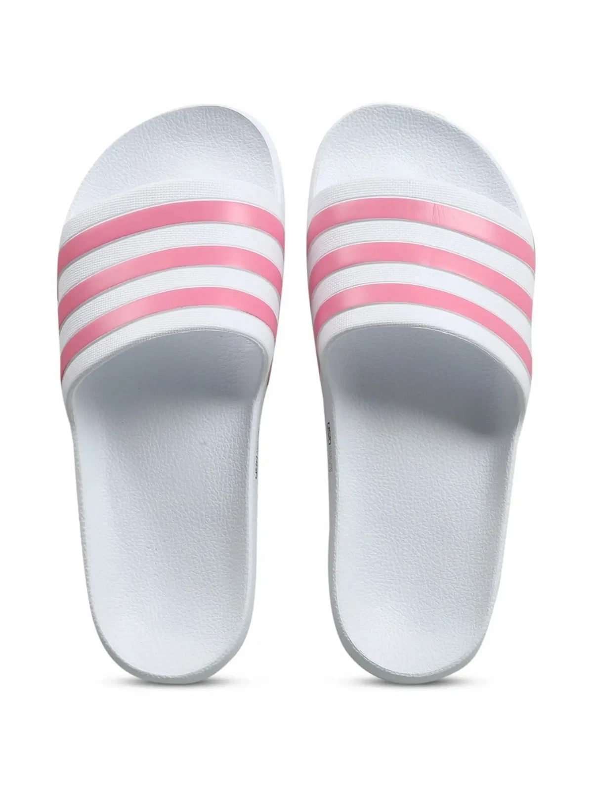 Sandali da donna Adidas Adilette bianchi rosa slide taglia UK 5 nuovi