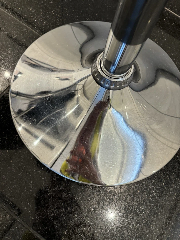 Barhocker 2er set höhenverstellbar - Kunstleder schwarz - massives Stahlgestell - Bild 4 von 4