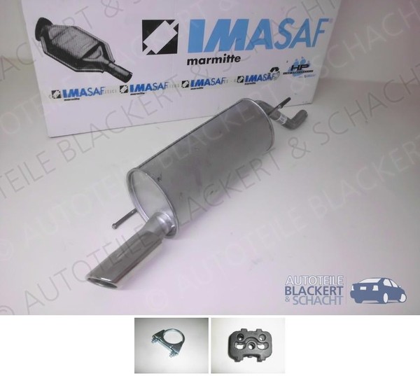 Imasaf Esd Auspuff Endtopf FüR Alfa Romeo Mito 1.4 57KW Mit Chromblende+ZubehöR-image