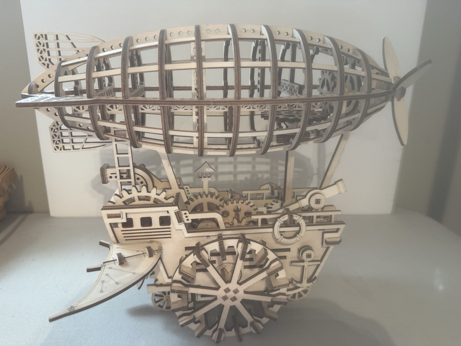 Rokr 3D Wooden Puzzle - Dirigible Power Wheel Ship