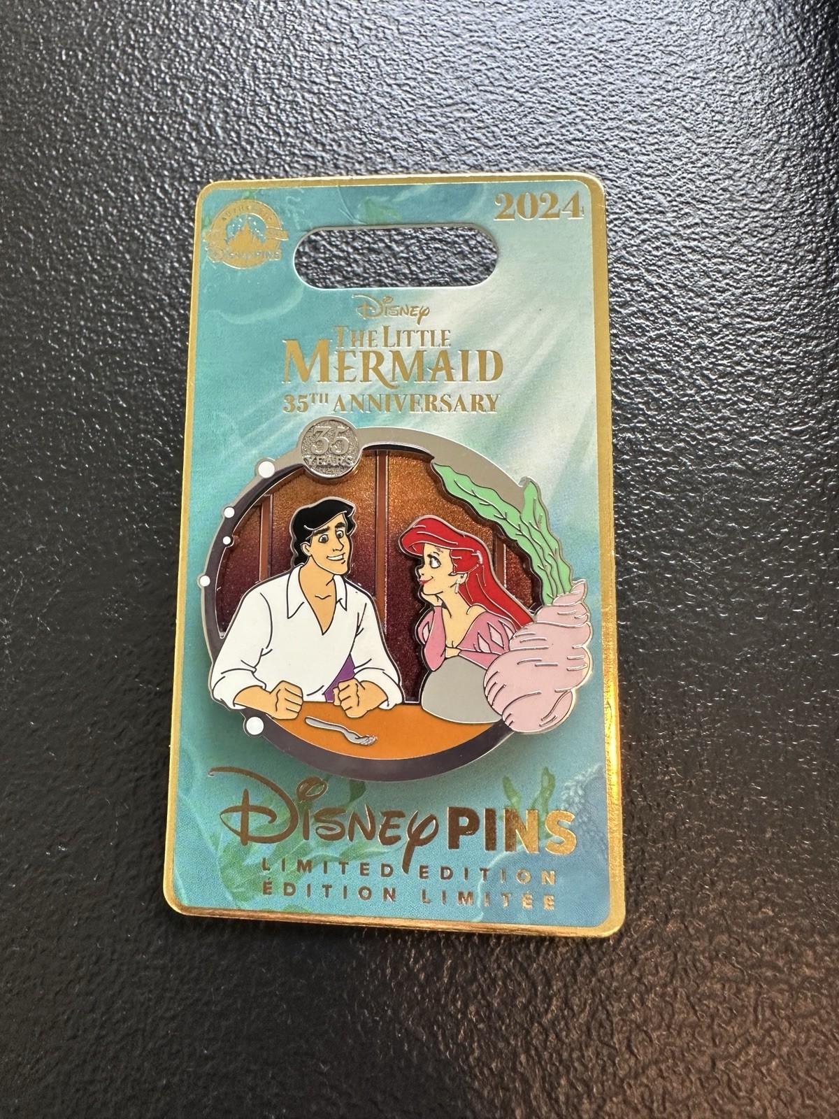 Disney The Little Mermaid 35th Anniversary Ariel & Prince Eric LE Pin
