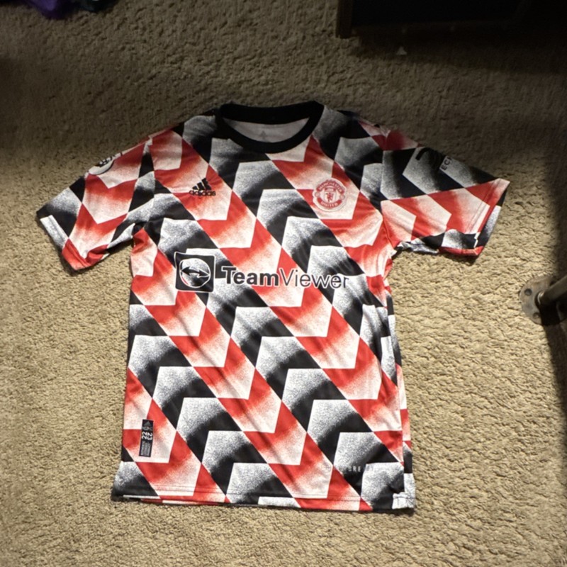 adidas Manchester United Ronaldo #7 TeamViewer Climacool Short Sleeve Jersey S