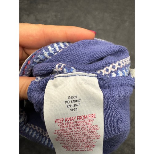 Mini Boden Girl's Terry Shorts Detailed Trim Blue Size 5 Multicolor Drawstring - Picture 4 of 5