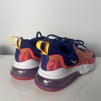 Nike Air Max 270 React Men s 8.5 Laser Crimson Orange Athletic Running Shoes
