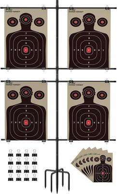 Adjustable Shooting Target Stand with 5-Prong Base Portable Steel Target Holder