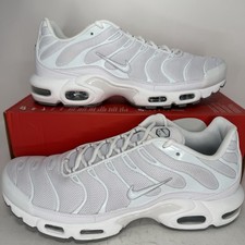 Nike Air Max Plus Triple White Grey Sneakers Men's Sizes 604133-139 NEW
