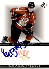 Ivan Chekhovich Signed Auto 2.5 x 3.25 Photo QMJHL Baie Comeau Drakar