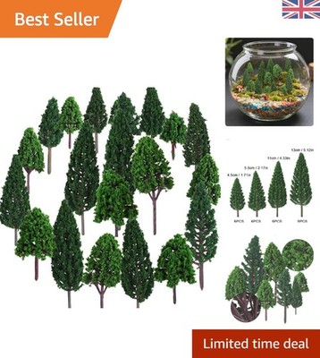 Umweltfreundliches 24-teiliges Modell Bäume Set - Verbessern Sie Ihre DIY-Landschaften (4,5-13 cm)