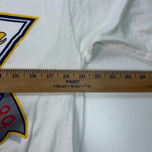 Michigan Wolverines Rose Bowl Shirt Adult Large White Crew Neck 1989 Vintage - Picture 8 of 9