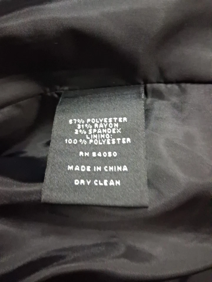 Women Peplum gray Blazer Sz 2 Y2k 90s Dark Academia Preppy Career Polka Dot - Image 3 of 4