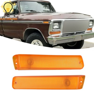 Left+Right Side Turn Signal Lights For 1973-1979 Ford F-150 Truck 1978-79 Bronco