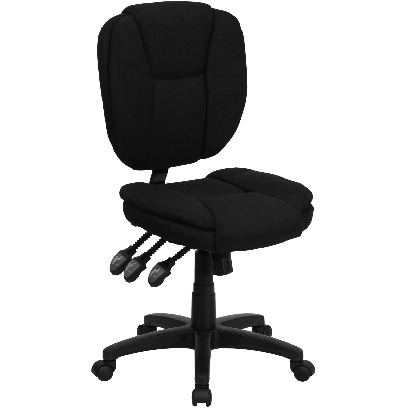 Flash Furniture Black Fabric Office Chair, Black - GO-930F-BK-GG
