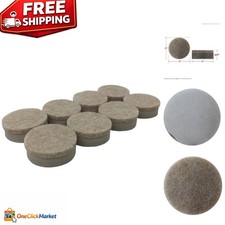 Beige Heavy-Duty Self-Adhesive Felt Pads - 8-Pack for Floor Protection