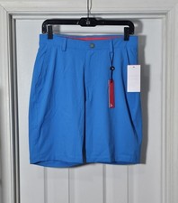 Redvanly Men's Ibiza Blue Hanover Pull-On Golf Shorts Size Small 9" Inseam