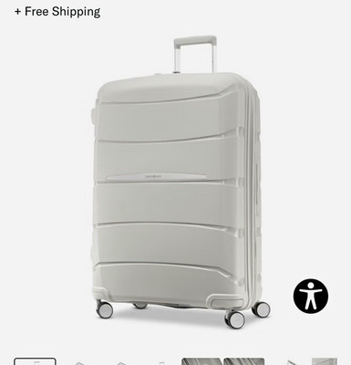 Samsonite Outline Pro 30'' Spinner Suitcase Retractable Handle White Hardcase