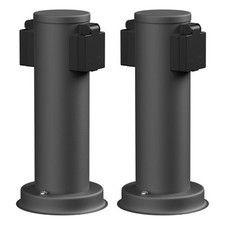 2x colonnina PORU da giardino per esterno IP44 a 2 vie in acciaio inox antracite