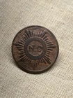 Confederate Civil War North Carolina Sunburst Button – “NC” Center