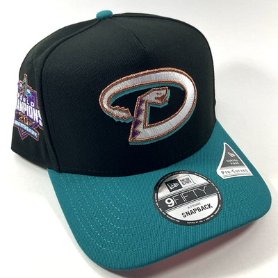 New Era AZ Diamondbacks Exclusive Blk Teal Pk UV 9FIFTY A-Frame Snapback Hat Cap