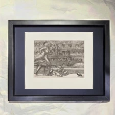 Reginald Marsh "Battery" CUSTOM FRAMED Art